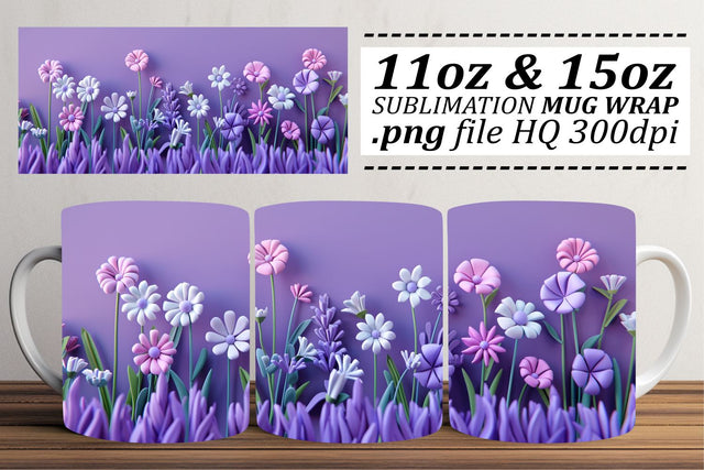 Blooming Blossoms Cup Charm - Whimsical Spring Art Sublimation afrosvg 