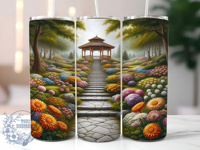 Blooming Botanical Garden Tumbler, Floral Flowers Tumbler, Stylish 20oz Wrap, Sublimation Design, Trendy Gift Idea, Botanical Garden Wrap, Rustic Blooming Tumbler Sublimation ToriDesigns 
