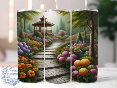 Blooming Botanical Garden Tumbler, Floral Flowers Tumbler, Stylish 20oz Wrap, Sublimation Design, Trendy Gift Idea, Botanical Garden Wrap, Rustic Blooming Tumbler Sublimation ToriDesigns 