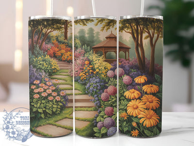 Blooming Botanical Garden Tumbler, Floral Flowers Tumbler, Stylish 20oz Wrap, Sublimation Design, Trendy Gift Idea, Botanical Garden Wrap, Rustic Blooming Tumbler Sublimation ToriDesigns 
