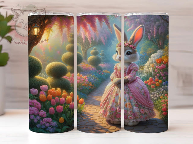 Blooming Floral Easter Bunny Tumbler, Easter Bunny Tumbler, Spring Bunny Wrap, Blooming Bunny Wrap, Stylish 20oz Wrap, Sublimation Design, Trendy Gift Idea Sublimation Lara' s Designs 