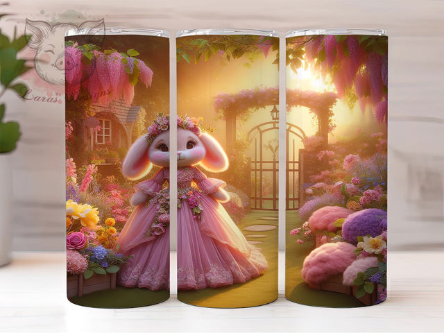 Blooming Floral Easter Bunny Tumbler, Easter Bunny Tumbler, Spring Bunny Wrap, Blooming Bunny Wrap, Stylish 20oz Wrap, Sublimation Design, Trendy Gift Idea Sublimation Lara' s Designs 