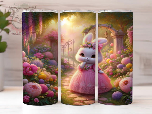 Blooming Floral Easter Bunny Tumbler, Easter Bunny Tumbler, Spring Bunny Wrap, Blooming Bunny Wrap, Stylish 20oz Wrap, Sublimation Design, Trendy Gift Idea Sublimation Lara' s Designs 