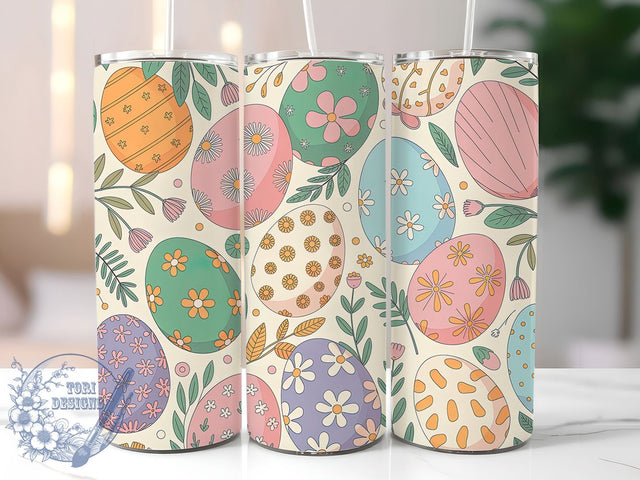 Blooming Floral Easter Egg Tumbler, Floral Easter Tumbler, Blooming Egg Wrap, Festive Easter Wrap, Stylish 20oz Wrap, Sublimation Design, Trendy Gift Idea Sublimation ToriDesigns 
