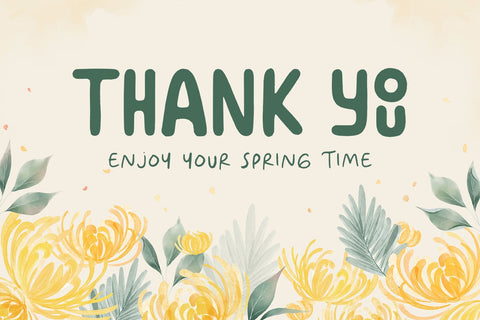 Blooming Flowers - Font Duo Font Alpaprana Studio 