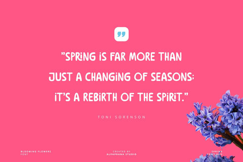 Blooming Flowers - Font Duo Font Alpaprana Studio 