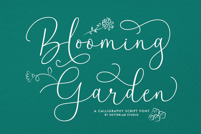 Blooming Garden Font Rotterlab studio 