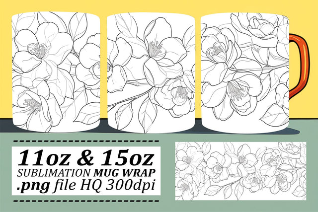 Blooming Garden Mug Design Sublimation afrosvg 