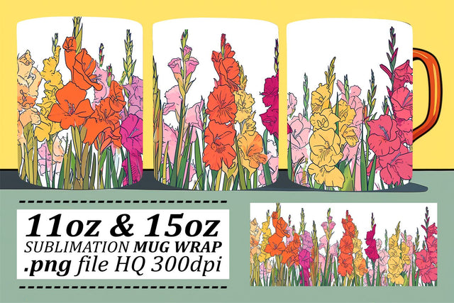 Blooming Garden Mug Design Sublimation afrosvg 