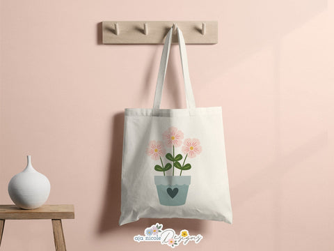 Blooming Love Flowerpot Cut File SVG Aja Nicole Designs 