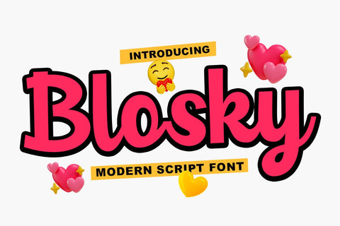 Blosky Script Font muhammadzeky 