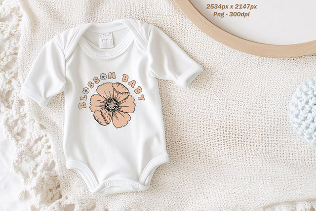 Blossom Baby - Kids Cute Spring Flower Png Sublimation Karma Genie Graphics 