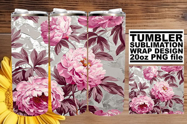 Blossom Beauty Tumbler Wrap: Enchanting Flowers Sublimation afrosvg 