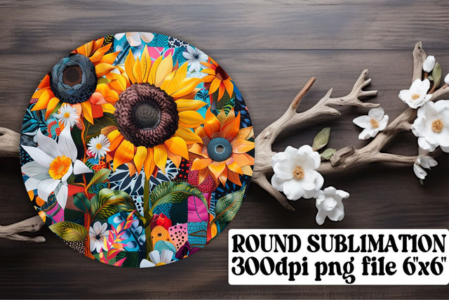 Blossom Bliss Ornaments Car Coaster Design Keychain PNG Sublimation afrosvg 