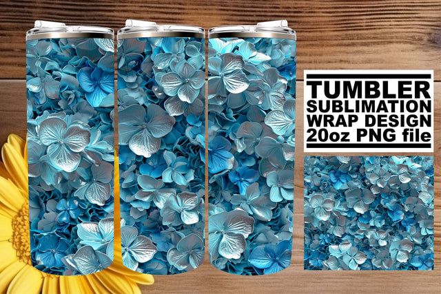 Blossom Bliss Tumbler Art: Fresh Blooms Sublimation afrosvg 