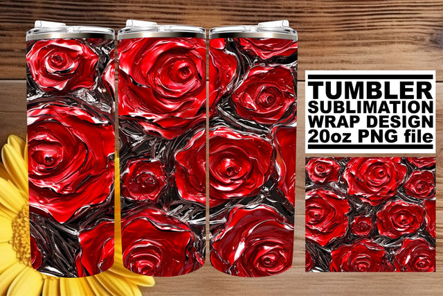 Blossom Bouquet Tumbler Wrap: Fresh Flower Fantasy Sublimation afrosvg 