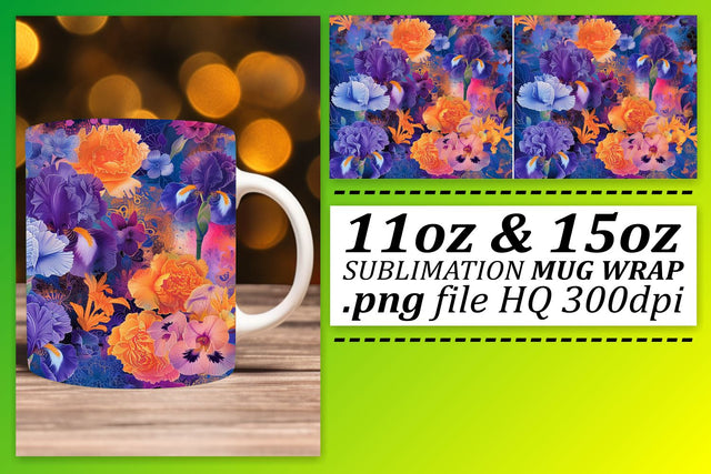 Blossom Burst Cup Sublimation Sublimation afrosvg 