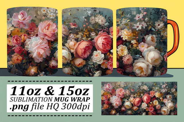 Blossom Burst Mug Design - Vibrant Sublimation Joy Sublimation afrosvg 