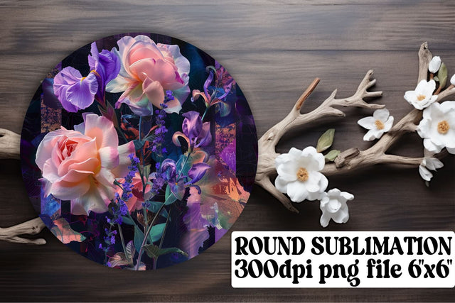 Blossom Burst Ornaments Car Coaster Sublimation Keychain PNG Sublimation afrosvg 