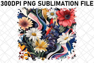 Blossom Burst PNG Vibrant Color Sublimation afrosvg 