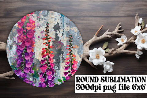 Blossom Circle Sublimation Collection: Keychain, Coaster, Ornament Pack Sublimation afrosvg 