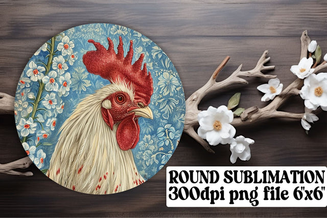 Blossom Creatures Round Ornament Series Sublimation afrosvg 