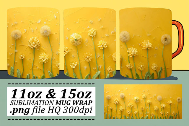 Blossom Delight Cup Charm - Sublimation Joy for Mugs Sublimation afrosvg 