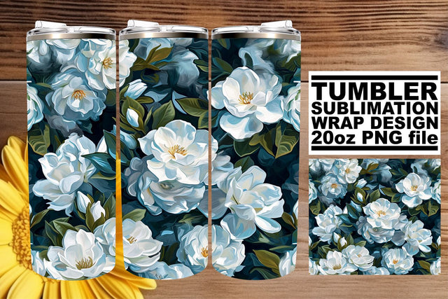 Blossom Dreams Tumbler Wrap: Colorful Blooms Sublimation afrosvg 