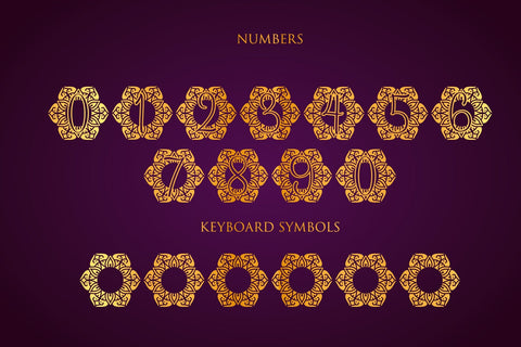 Blossom Mandala Monogram Font Dm Letter Studio 