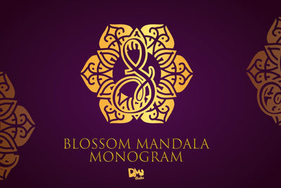 Blossom Mandala Monogram Font Dm Letter Studio 