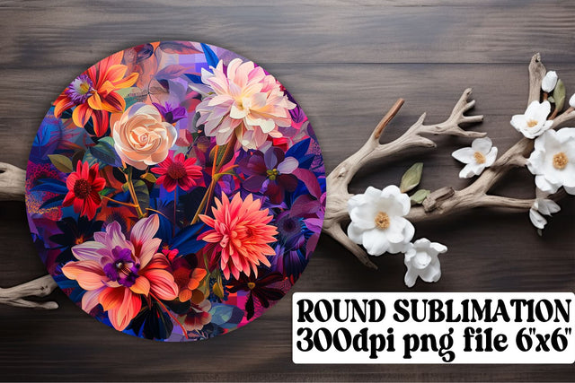 Blossom Ornaments Car Coaster Bliss Keychain PNG Sublimation afrosvg 