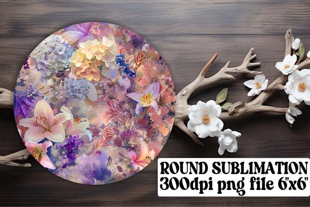 Blossom Ornaments Car Coaster Elegance Keychain PNG Sublimation afrosvg 