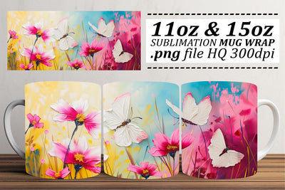 Blossom Paradise Mug Art - Sublimation Delight for Spring Sublimation afrosvg 