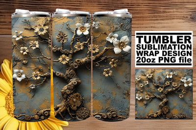 Blossom-themed Sublimation for 20oz Tumblers Sublimation afrosvg 
