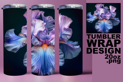 Blossoming Beauty 3D Tumbler Wrap - Sublimation 20oz Sublimation afrosvg 