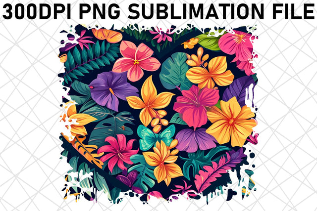 Blossoming Floral Sublimation Design Sublimation afrosvg 