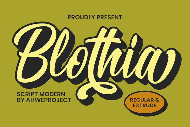 Blothia - Brush Script Font ahweproject 