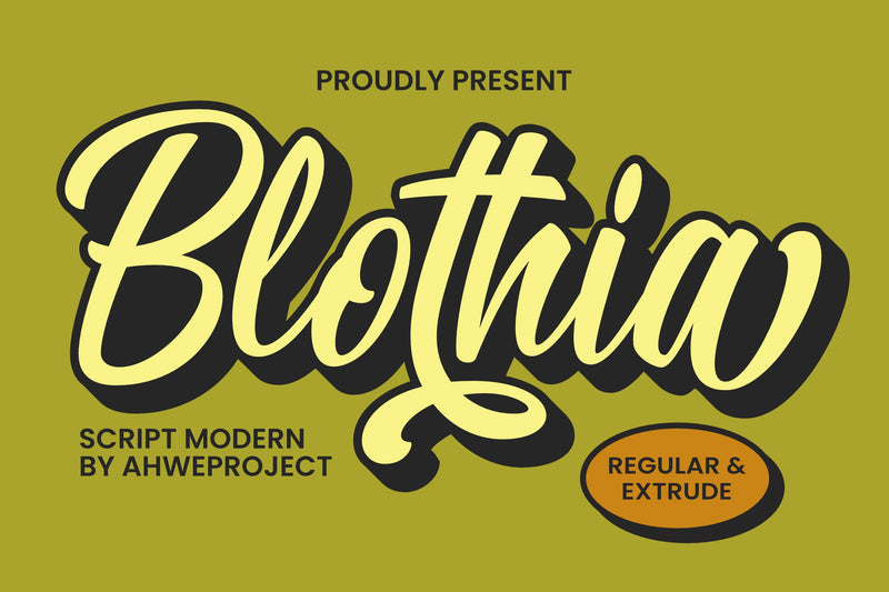 Blothia - Brush Script Font ahweproject 