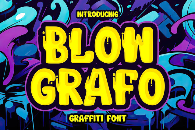 Blow Grafo - Graffiti Display Font Font Mozzatype 