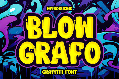 Blow Grafo - Graffiti Display Font Font Mozzatype 