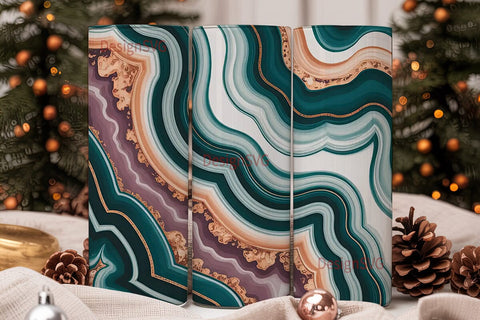 Blue Agate 20oz Tumbler Wrap Sublimation DesignSVG 