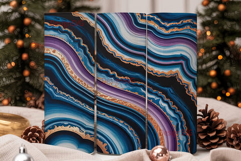 Blue Agate 20oz Tumbler Wrap Sublimation DesignSVG 