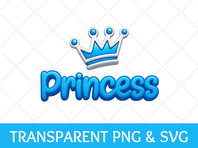 Blue and Silver Princess SVG | Crown PNG | Crown Image SVG Paige Cole Studio 