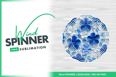 Blue and white paper flower arrangement Sublimation Regulrcrative 