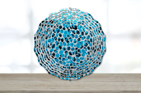 Blue Animal Print Wind Spinner Bundle Sublimation Regulrcrative 