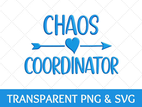 Blue Chaos Coordinator PNG | Teacher SVG | Mom Image SVG Paige Cole Studio 