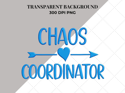 Blue Chaos Coordinator PNG | Teacher SVG | Mom Image SVG Paige Cole Studio 