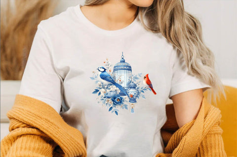 Blue Chinoiserie Summer Sublimation Set Sublimation SVGArt 