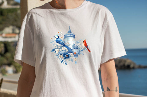 Blue Chinoiserie Summer Sublimation Set Sublimation SVGArt 