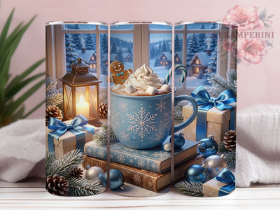Blue Christmas Cocoa 20oz Tumbler, Blue Christmas Cocoa, Christmas Cocoa, Blue Cocoa Tumbler, Cocoa Tumbler Wrap, Blue Christmas PNG, Cocoa Tumbler PNG, 20oz Tumbler Wrap Sublimation Li Zamperini 
